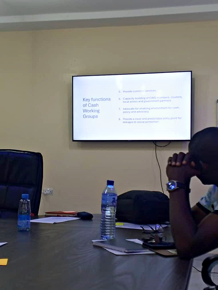 Presentation on the key functions of Cash Working Groups during the two-day workshop