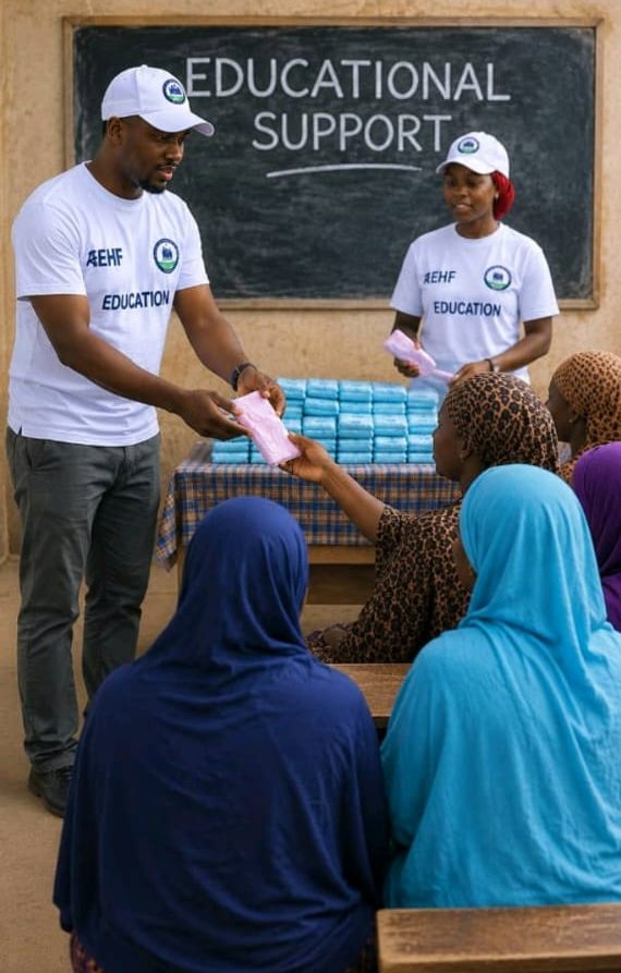EHF menstrual hygiene awareness and sanitary pad distribution in Pariye Community