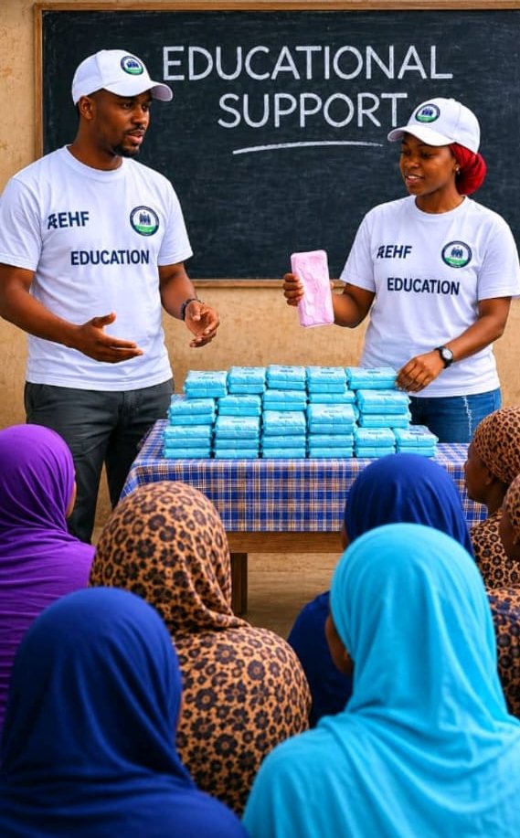 EHF team conducting menstrual hygiene education session